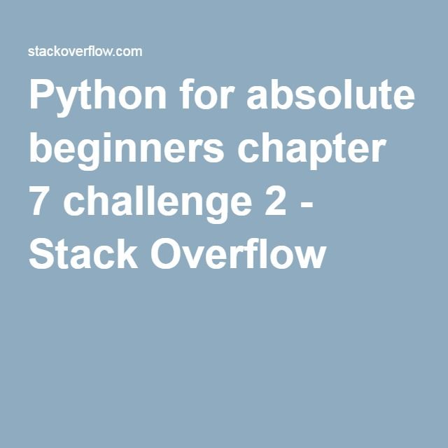 python challenges for beginners